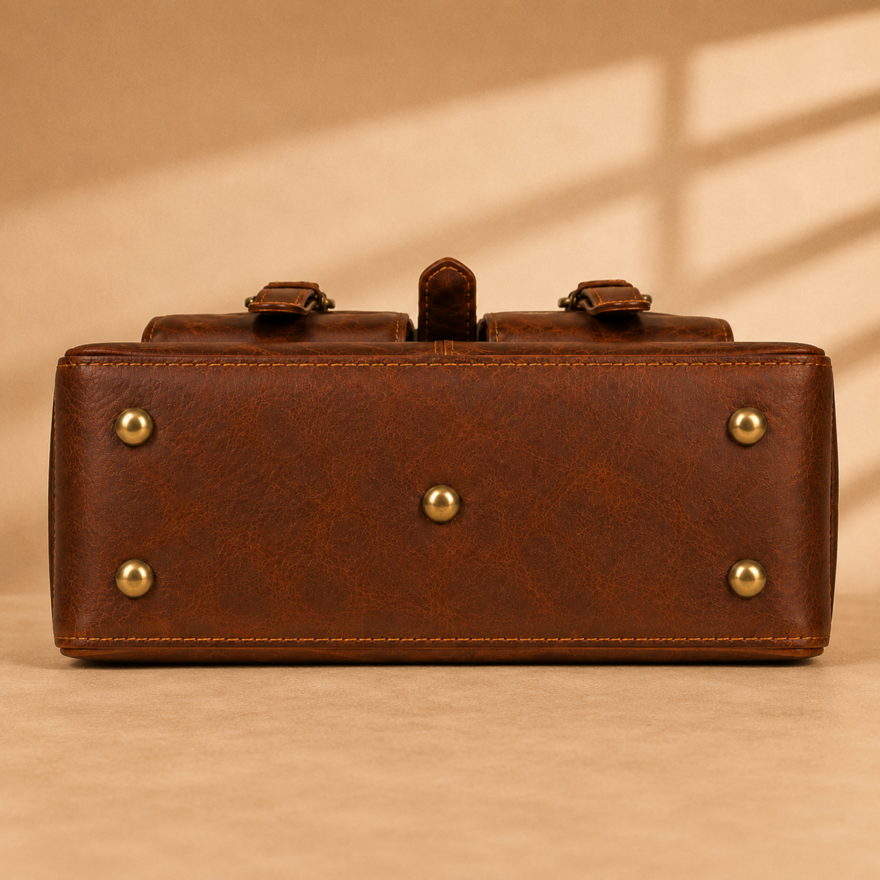Vintage Leather Laptop Briefcase & Messenger Bag – Large Brown Work Bag with Adjustable Shoulder Strap