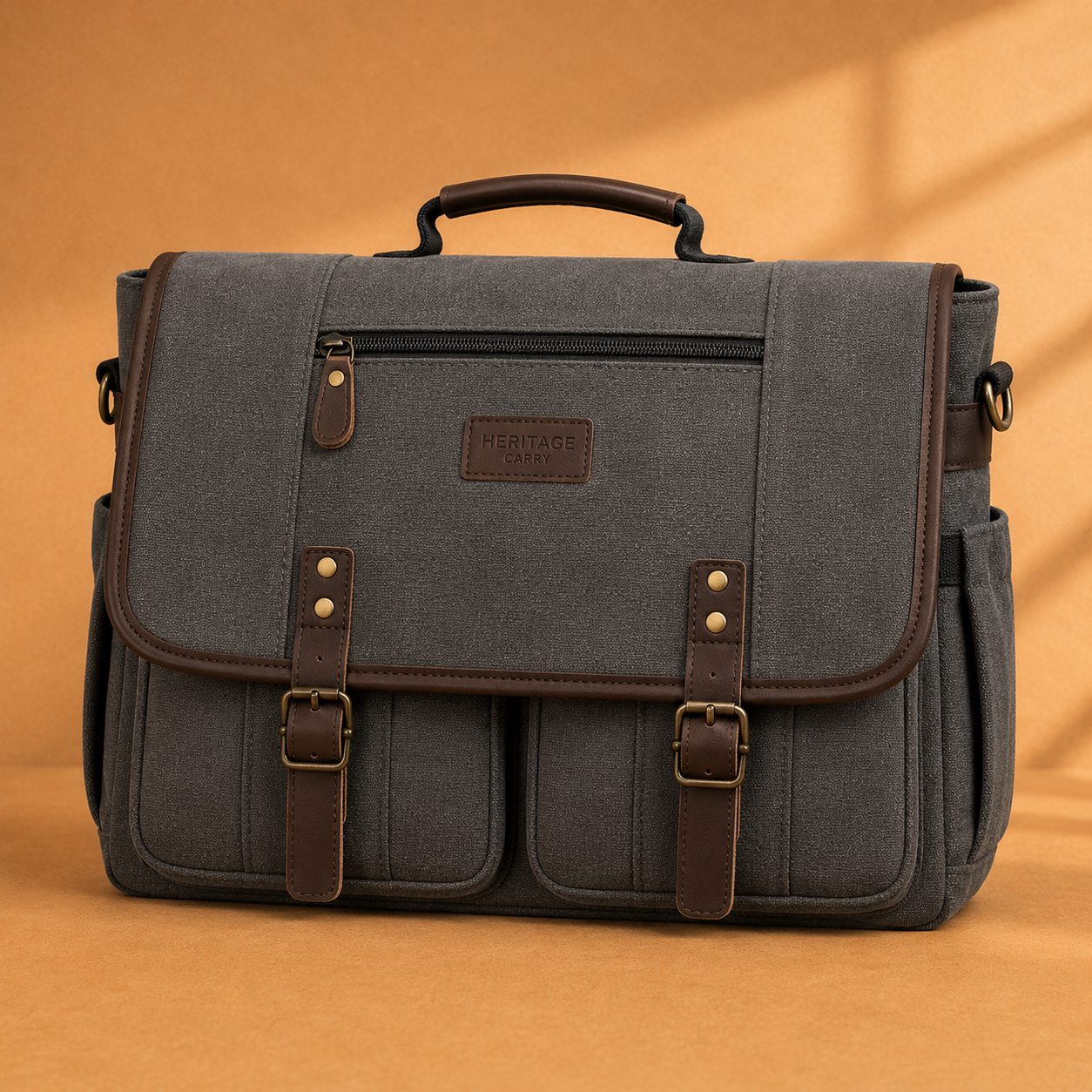 Vintage Canvas Laptop Messenger – Rugged Work & Travel Bag