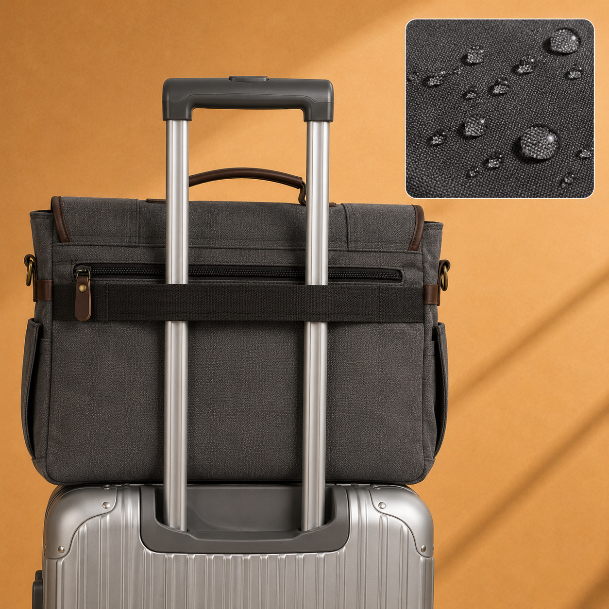 Vintage Canvas Laptop Messenger – Rugged Work & Travel Bag