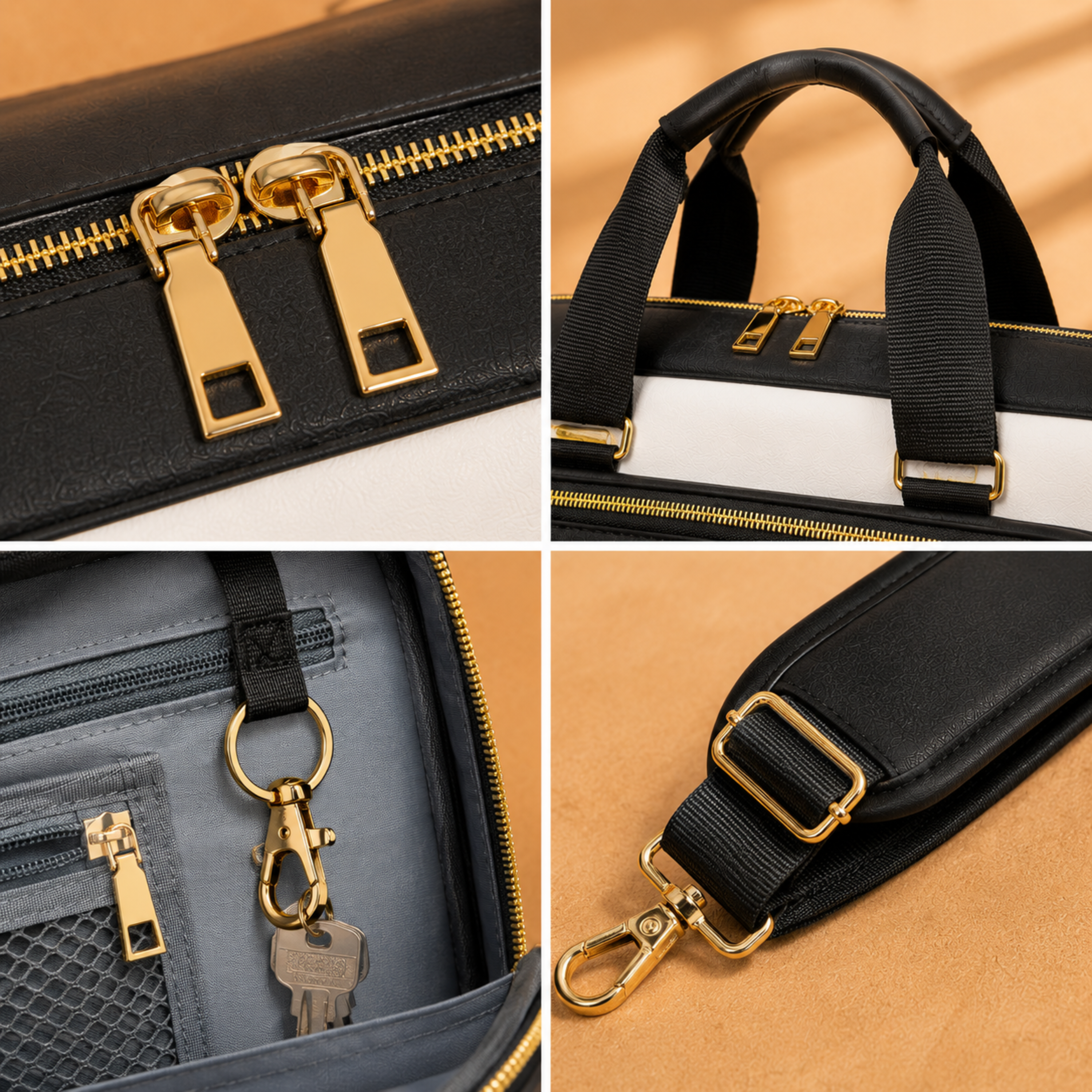 Quilted Laptop Work Tote – Elegant Multi-Compartment Office Bag
